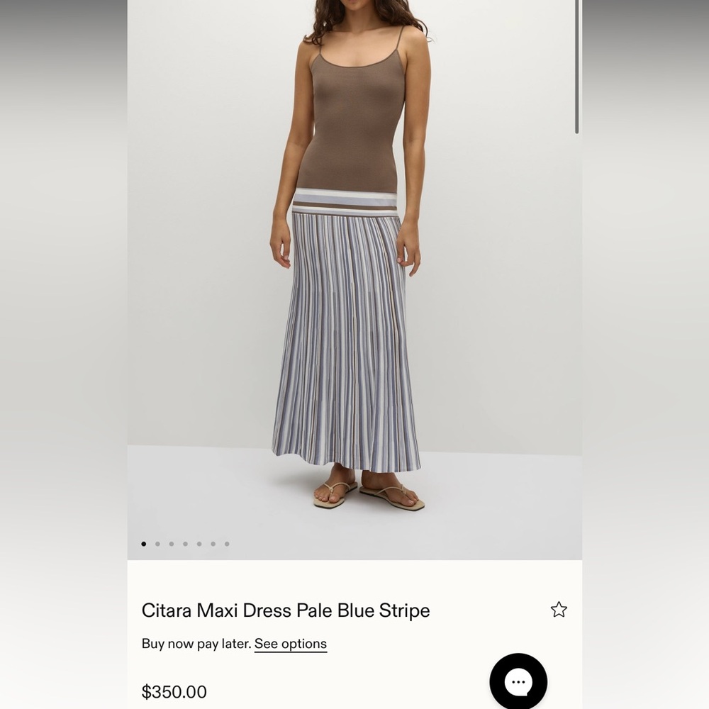 Faithfull the Brand Silver Pleated Maxi Dress